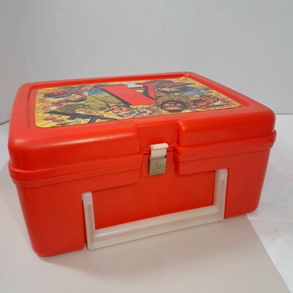 Vintage The A-TEAM Plastic Red Lunch Box 1983 Thermos Brand ateam Mr. T tv show - Picture 7 of 15